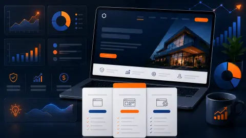 Small business owner reviewing website design and development costs on a laptop.